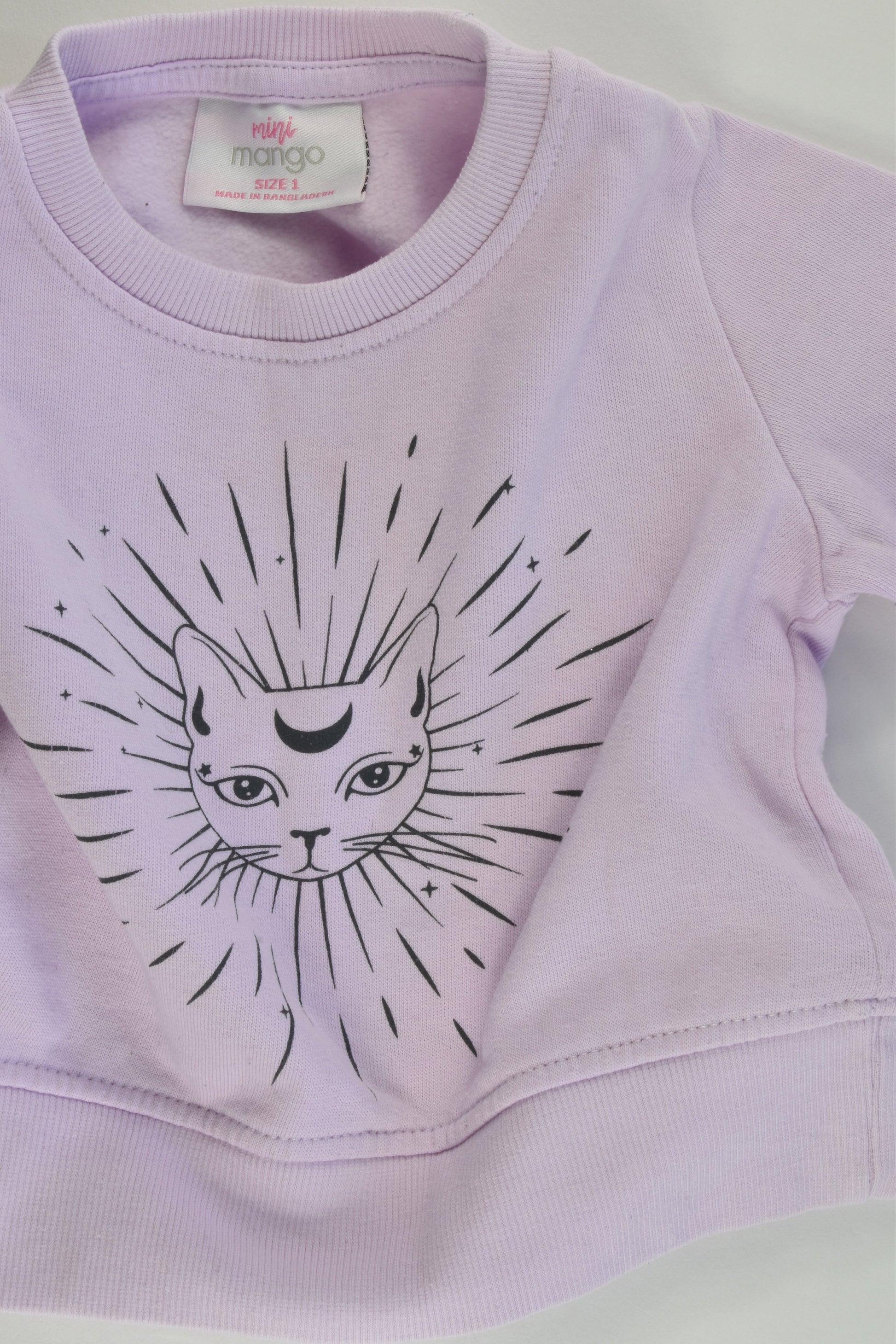 Mini Mango Size 1 Cosmic Cat Sweater and Matching Track Pants