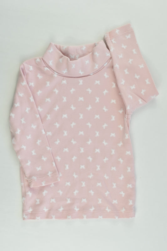 Mini Mango Size 1 Turtle Neck Flowers Top