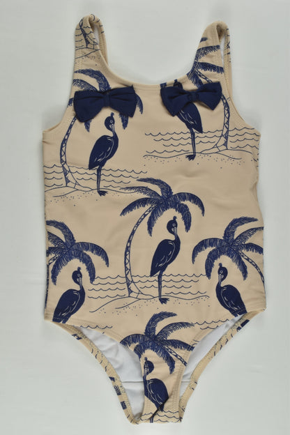Mini Rodini Size 2-3 (92-98 cm) Bird and Palm Tree Lined Swimsuit