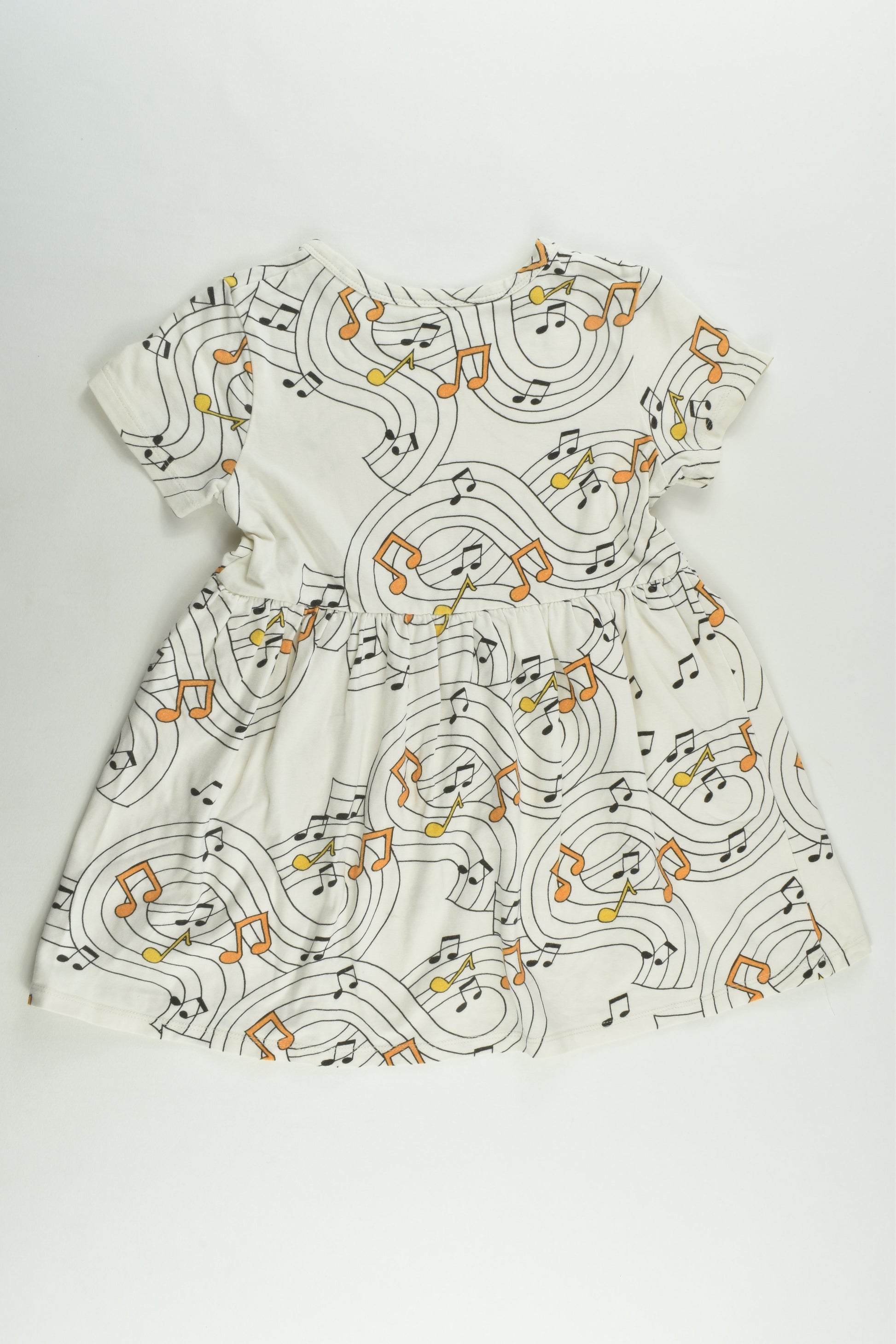 Mini Rodini Size 2-3 (92/98 cm) Musical Notes Dress