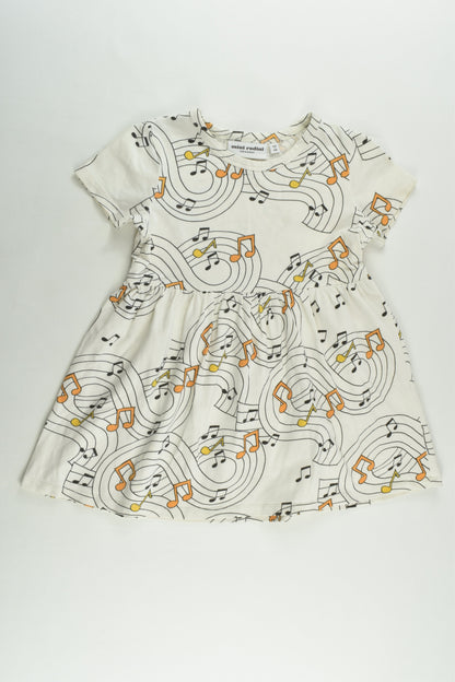 Mini Rodini Size 2-3 (92/98 cm) Musical Notes Dress