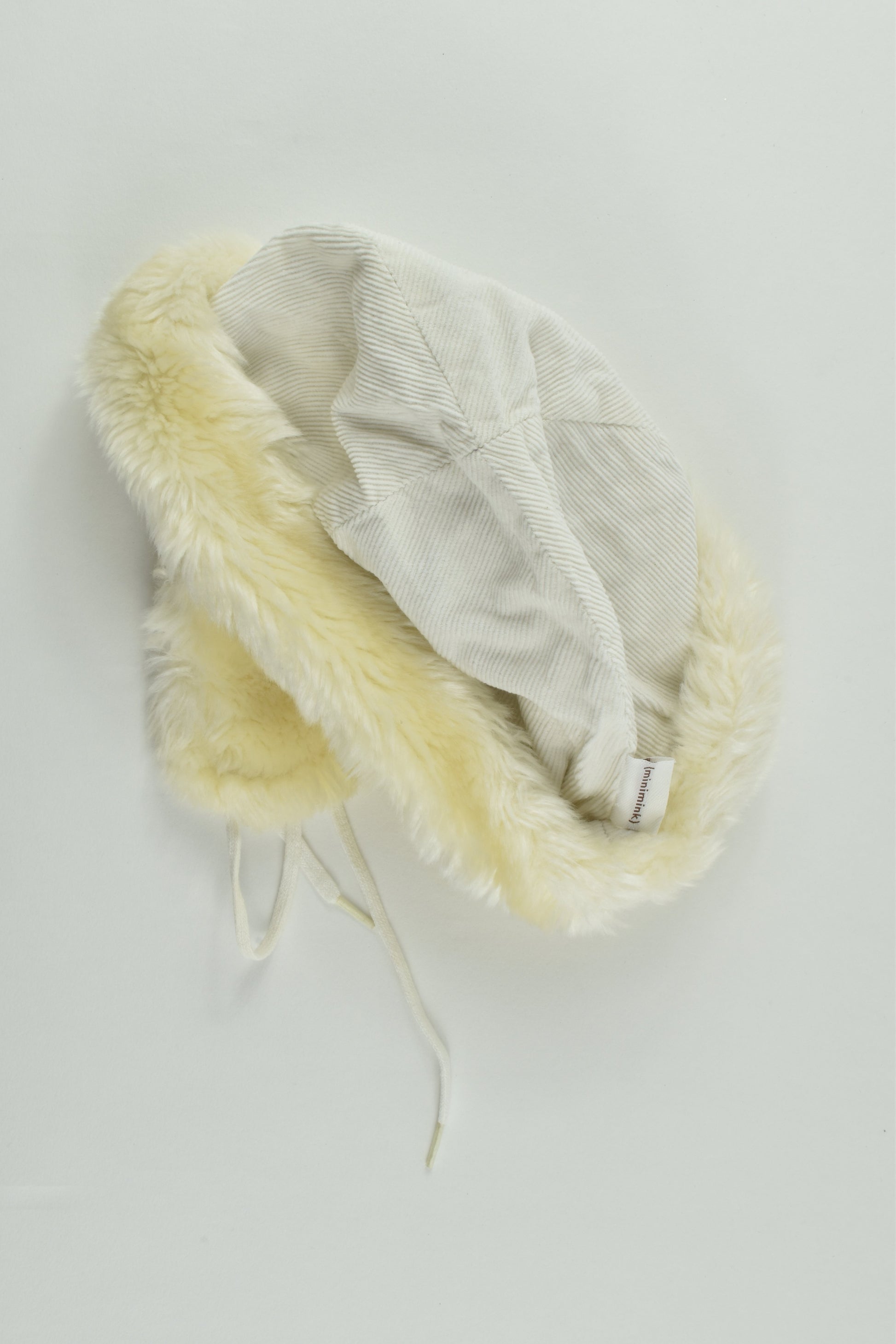 Minimink (Australia) Size 1-2 Cord/Fur Winter Hat