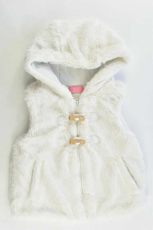 Minoti Size 2 (92 cm) Fluffy Hooded Vest