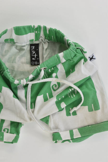 Minti Size 1 (12-18 months) Elephant Shorts
