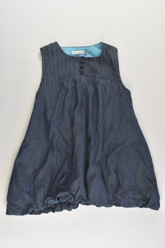 Minymo (Denmark) Size 1 (80 cm) Lined Denim Dress