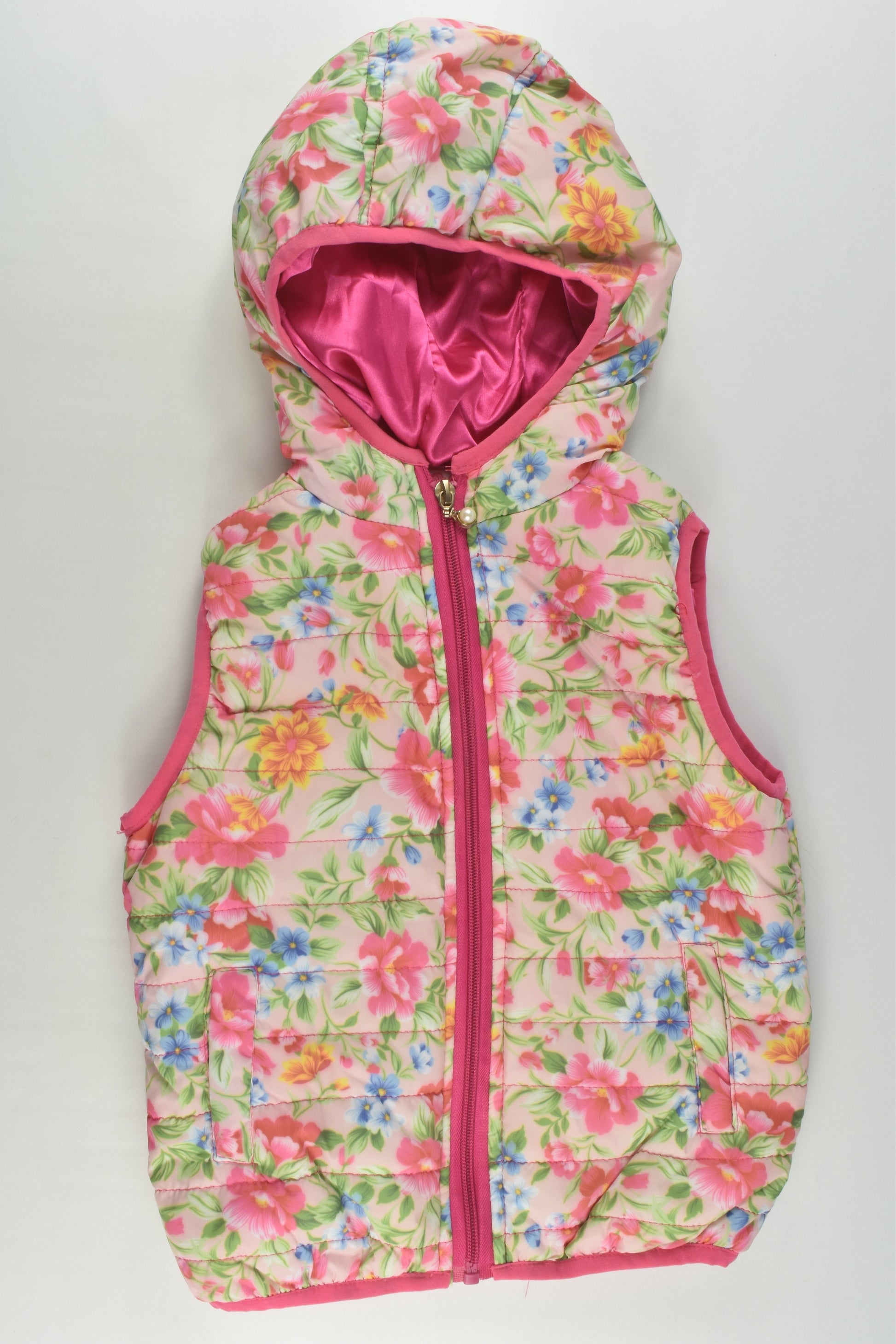 Miss Bellina Size 3 (36 months) Floral Puffer Vest
