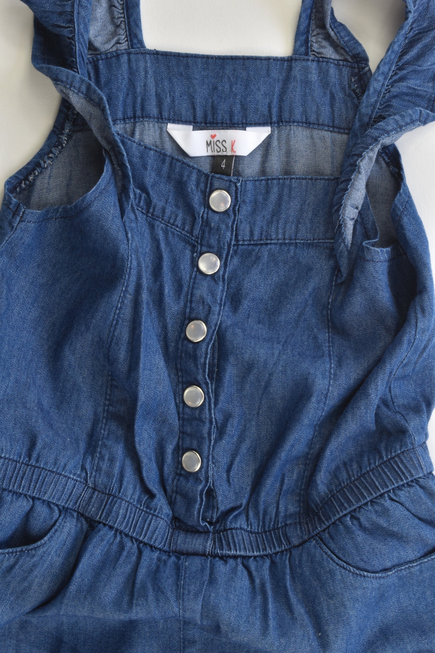 Miss K Size 4 Soft and Lightweight Denim Playsuit