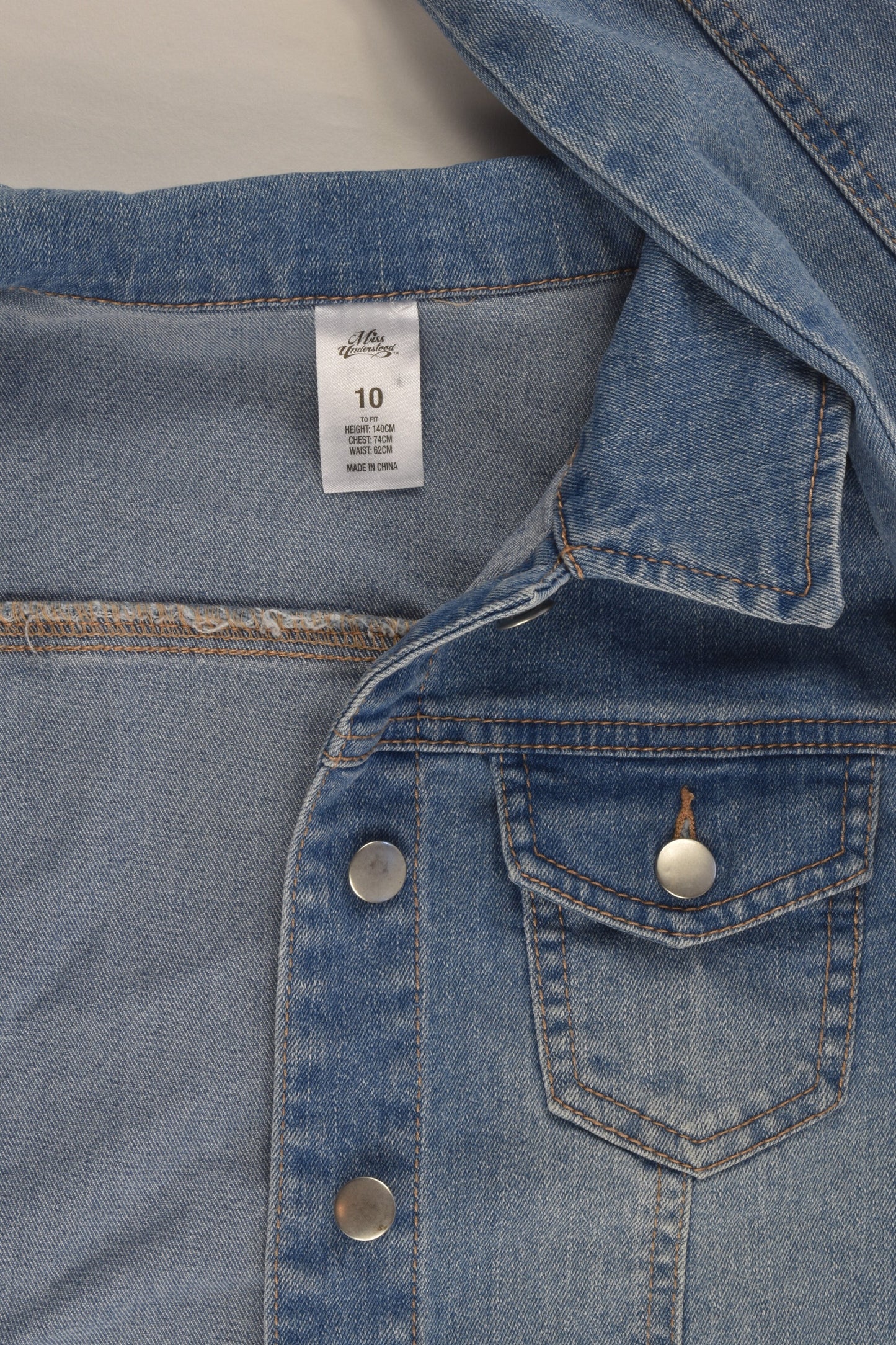 Miss Understood Size 10 Stretchy Denim Jacket
