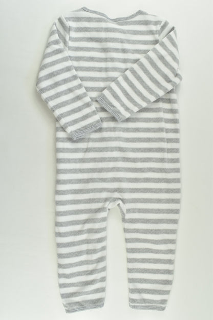 Mix Baby Size 1 Striped Fleece Romper