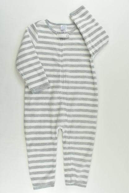 Mix Baby Size 1 Striped Fleece Romper