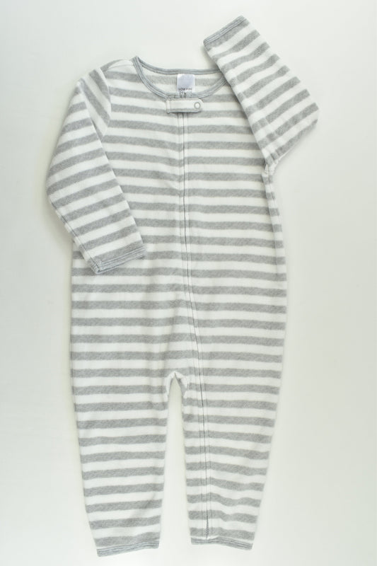 Mix Baby Size 1 Striped Fleece Romper