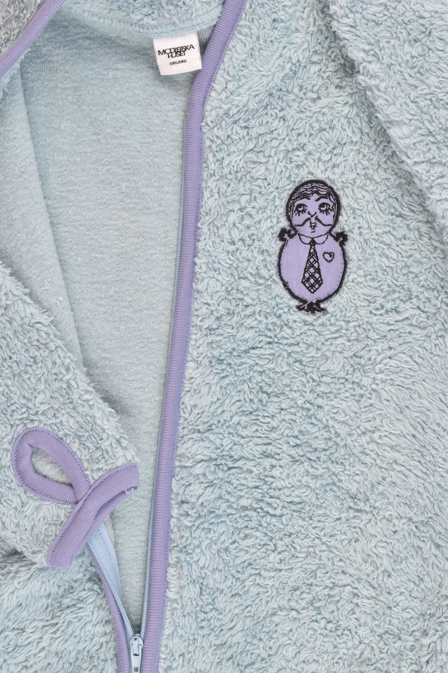 Modéerska Huset Organic Sweden Size 6 Teddy Peekaboo Fleece Jacket