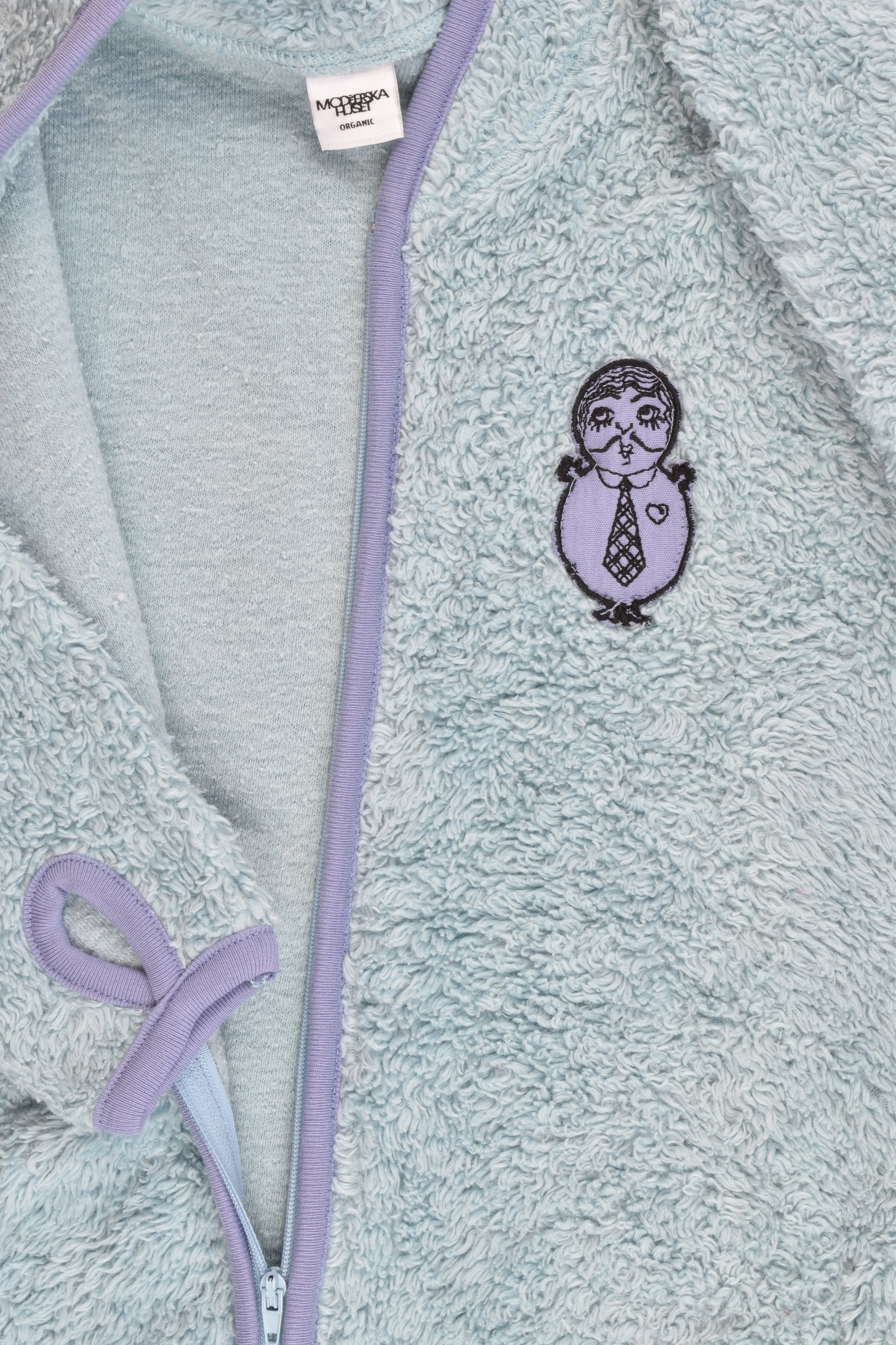 Modéerska Huset Organic Sweden Size 6 Teddy Peekaboo Fleece Jacket