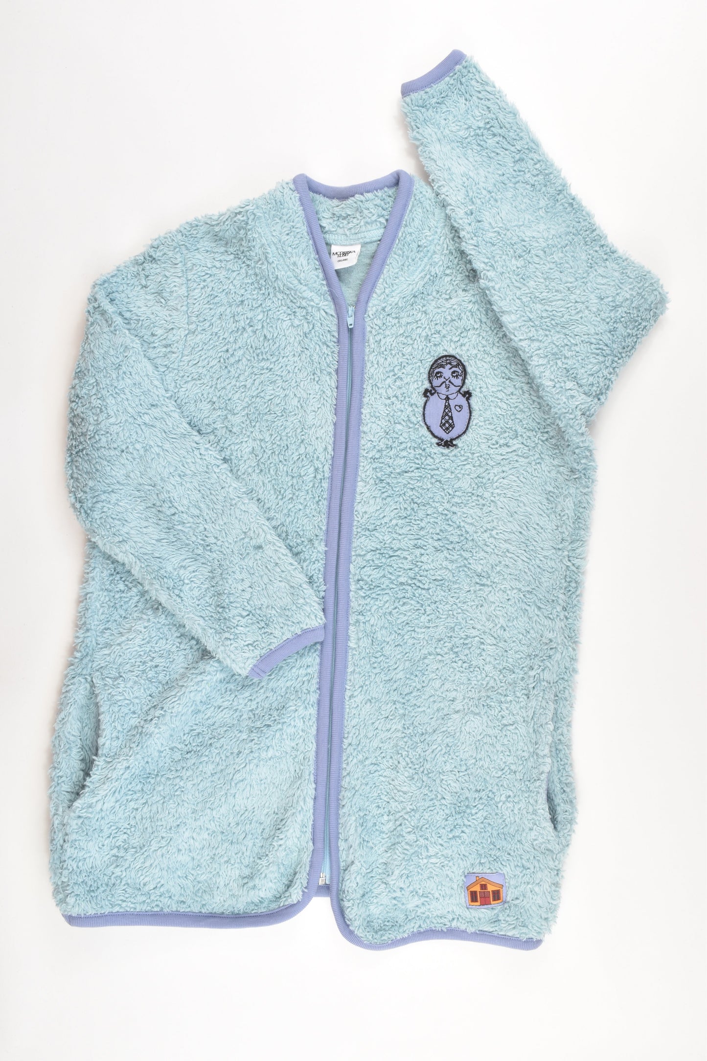 Modéerska Huset Organic Sweden Size 6 Teddy Peekaboo Fleece Jacket