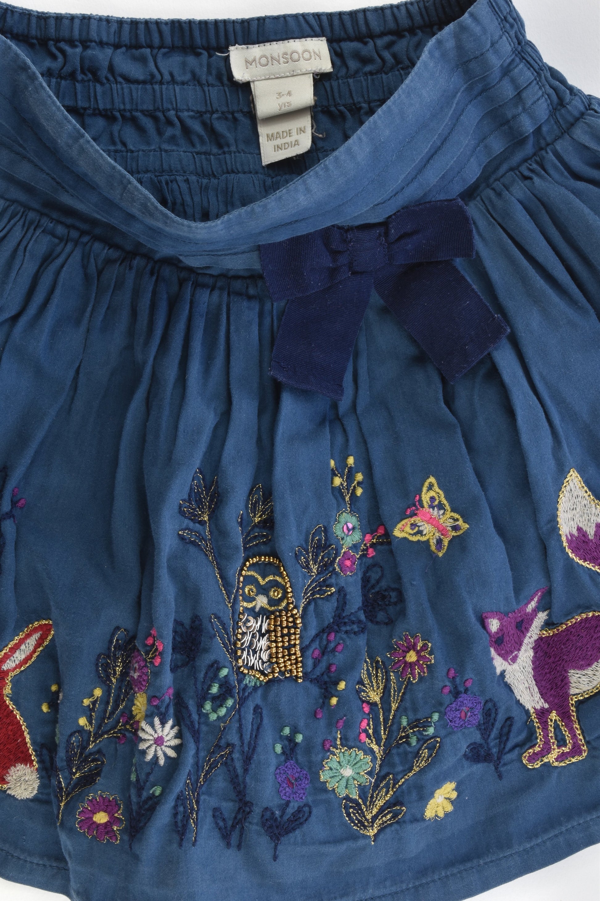 Monsoon Size 3-4 Forest Animals Skirt