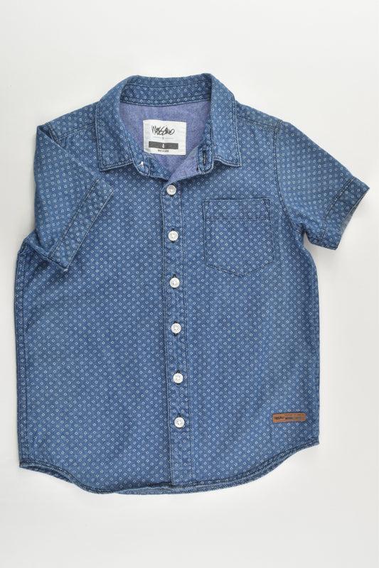 Mossimo Size 4 Casual Collared Lightweight Denim Shirt
