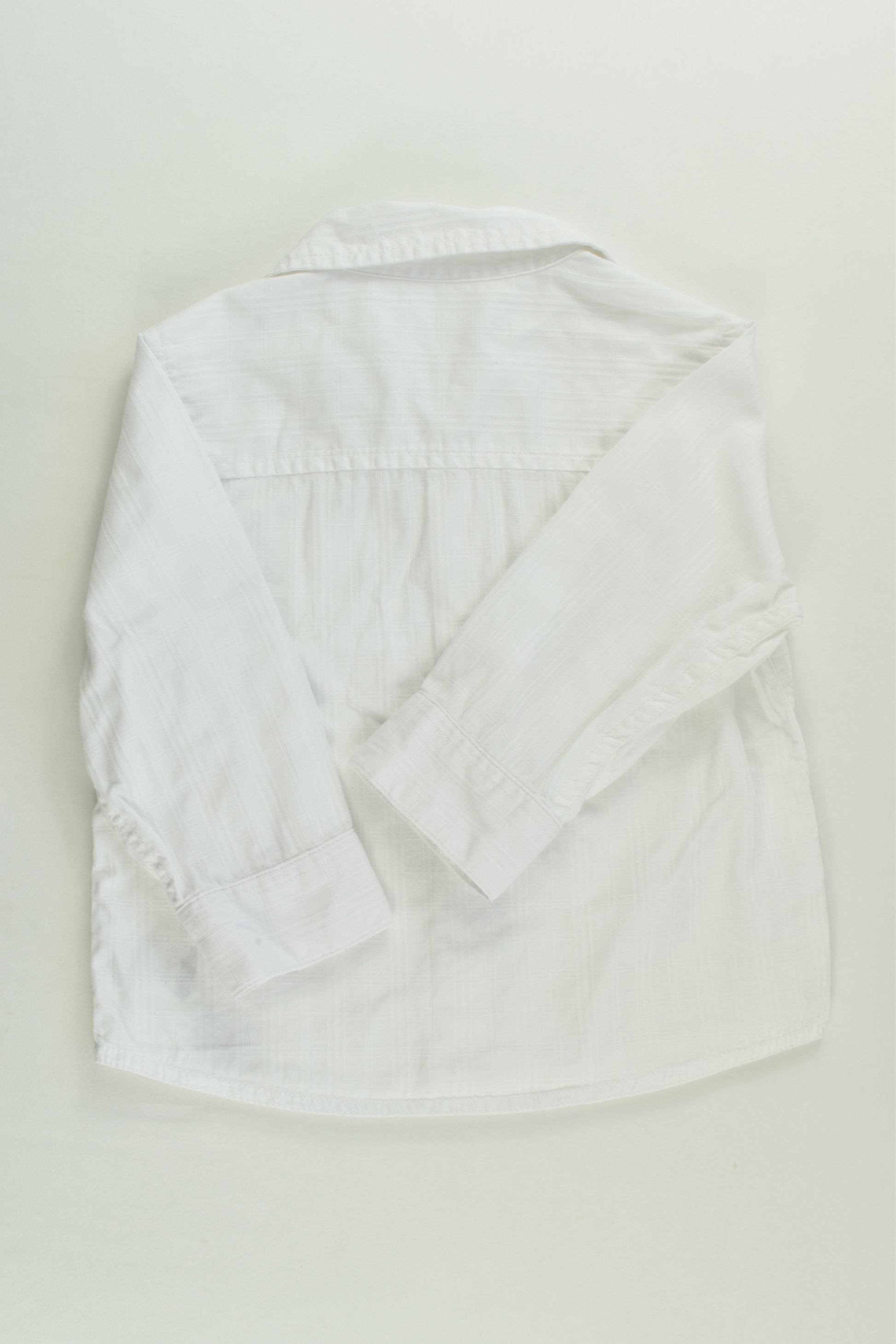 Mothercare Size 0 (9-12 months, 80 cm) White Collared Shirt
