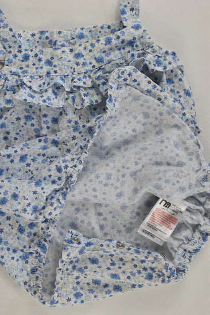 Mothercare Size 00 (3-6 months) Floral Bubble Romper