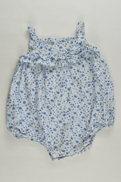 Mothercare Size 00 (3-6 months) Floral Bubble Romper