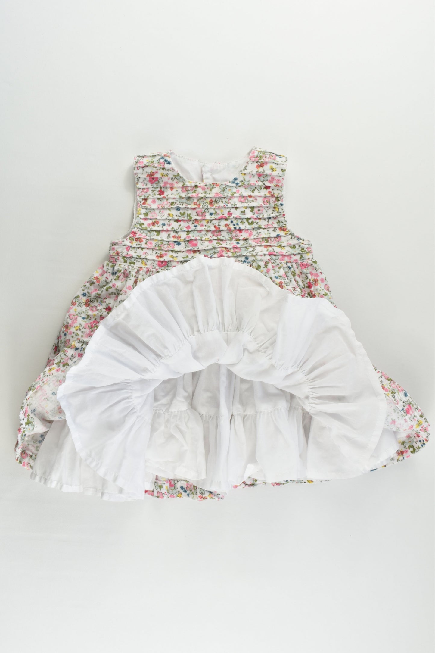 Mothercare Size 00 (3-6 months) Lined Floral Cord Dress
