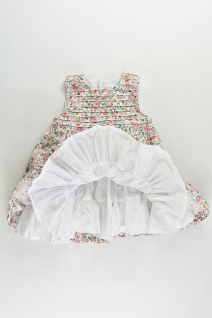 Mothercare Size 00 (3-6 months) Lined Floral Cord Dress