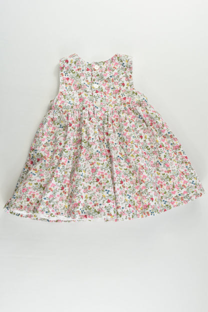 Mothercare Size 00 (3-6 months) Lined Floral Cord Dress