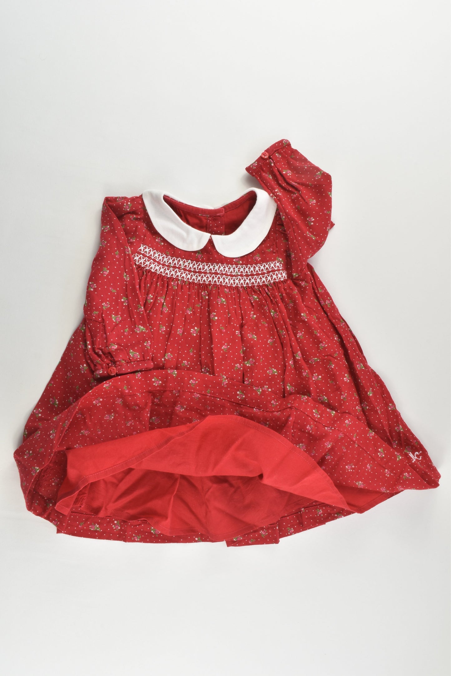 Mothercare Size 00 (3-6 months) Lined Smocked Dress