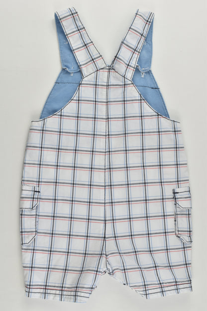 Mothercare Size 000 (0-3 months) Lightweight Checked Short Overalls