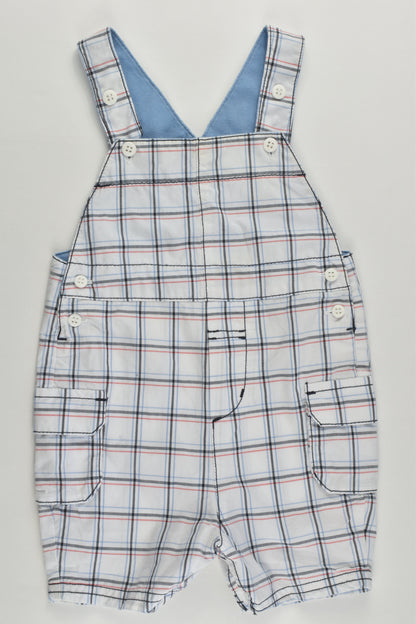 Mothercare Size 000 (0-3 months) Lightweight Checked Short Overalls