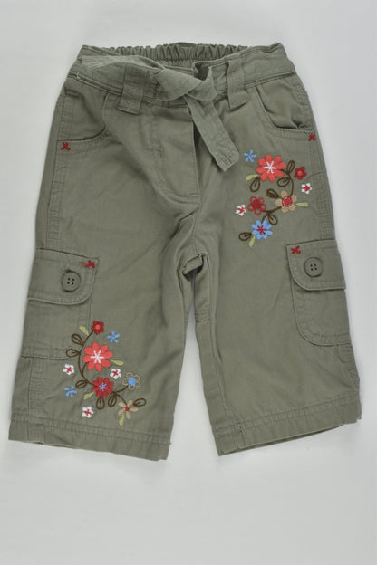 Mothercare Size 000 (0-3 months) Lined Pants witn Floral Embroidery
