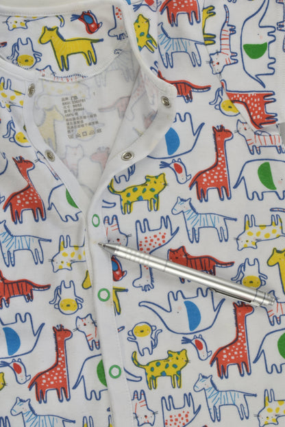 Mothercare Size 1-2 (90 cm) Colourful Animals Short Romper