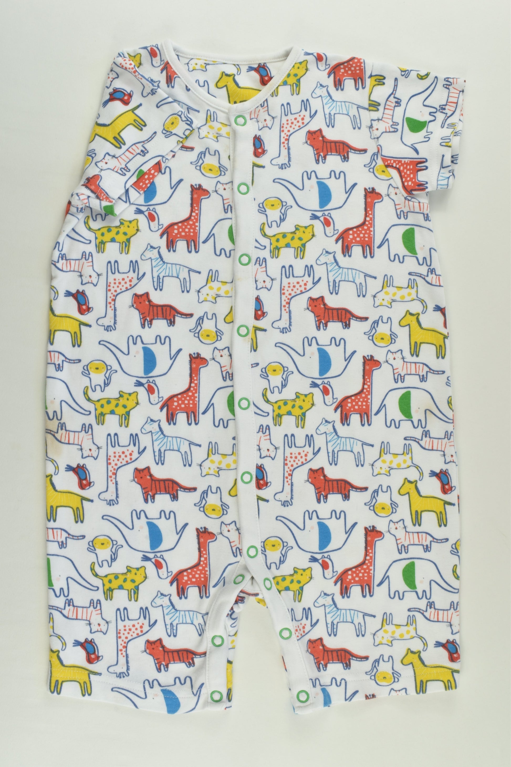 Mothercare Size 1-2 (90 cm) Colourful Animals Short Romper