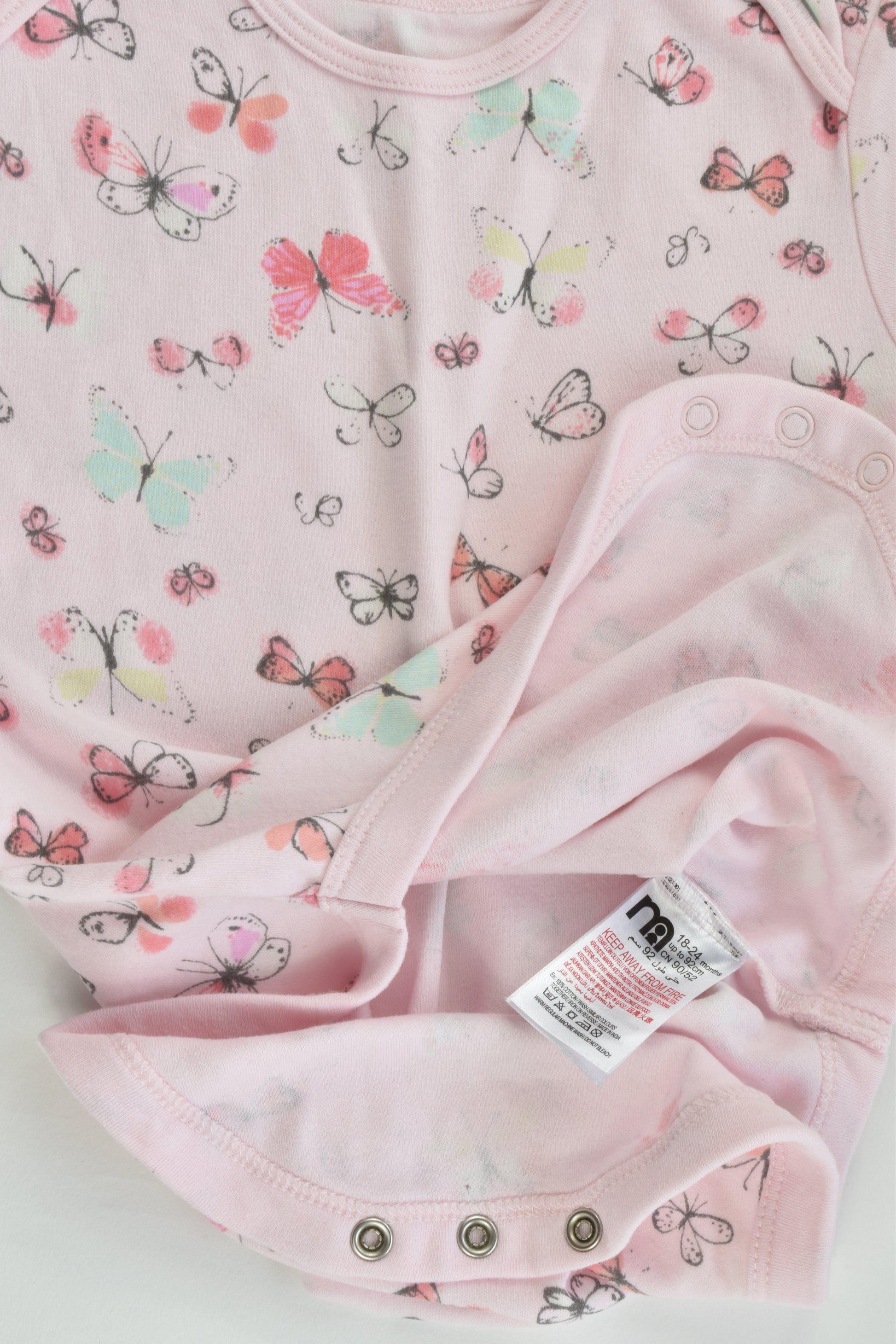 Mothercare Size 2 (18-24 months) Butterflies Bodysuit