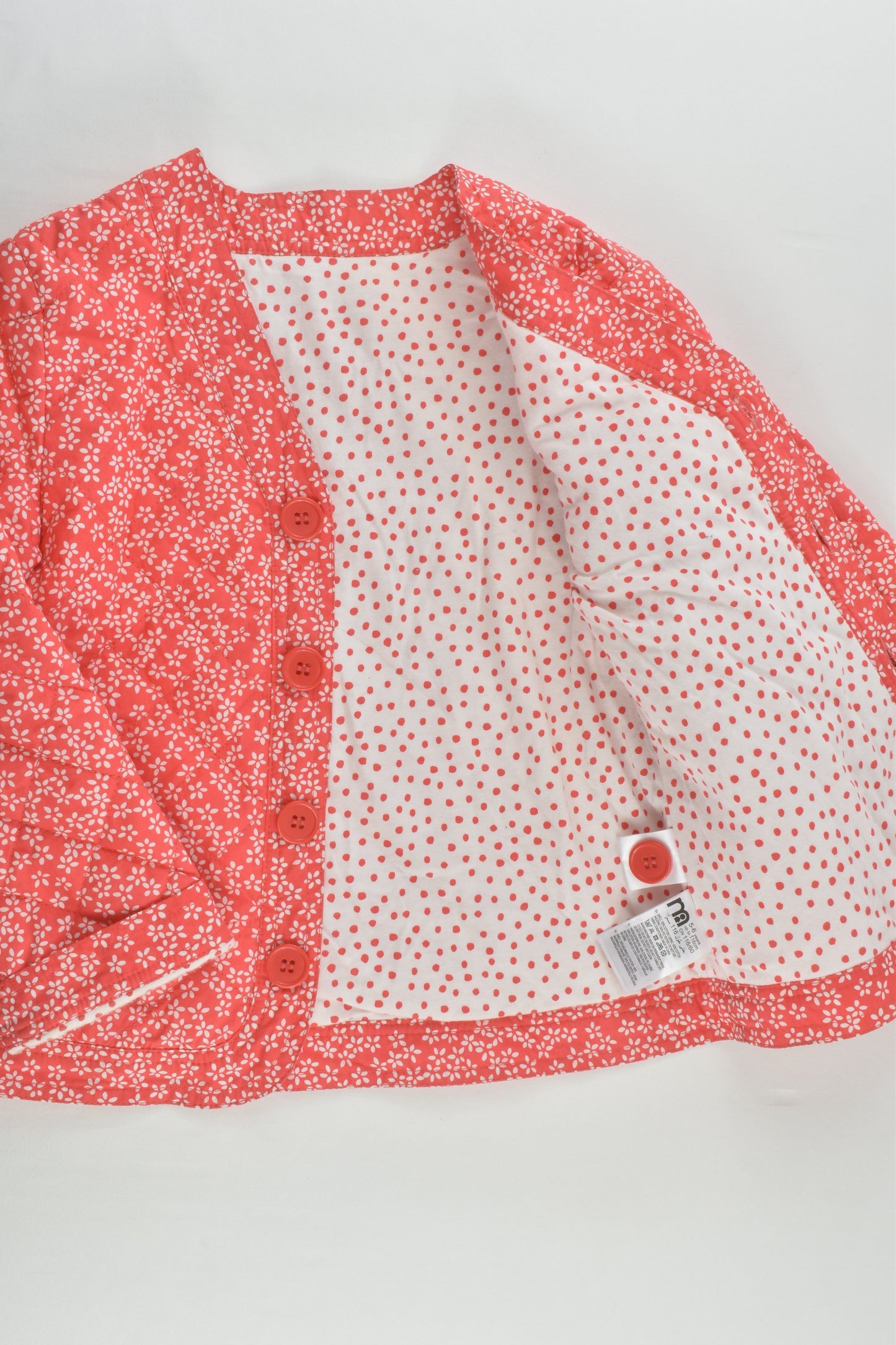 Mothercare Size 5-6 Flowers/Polka Dots Jacket