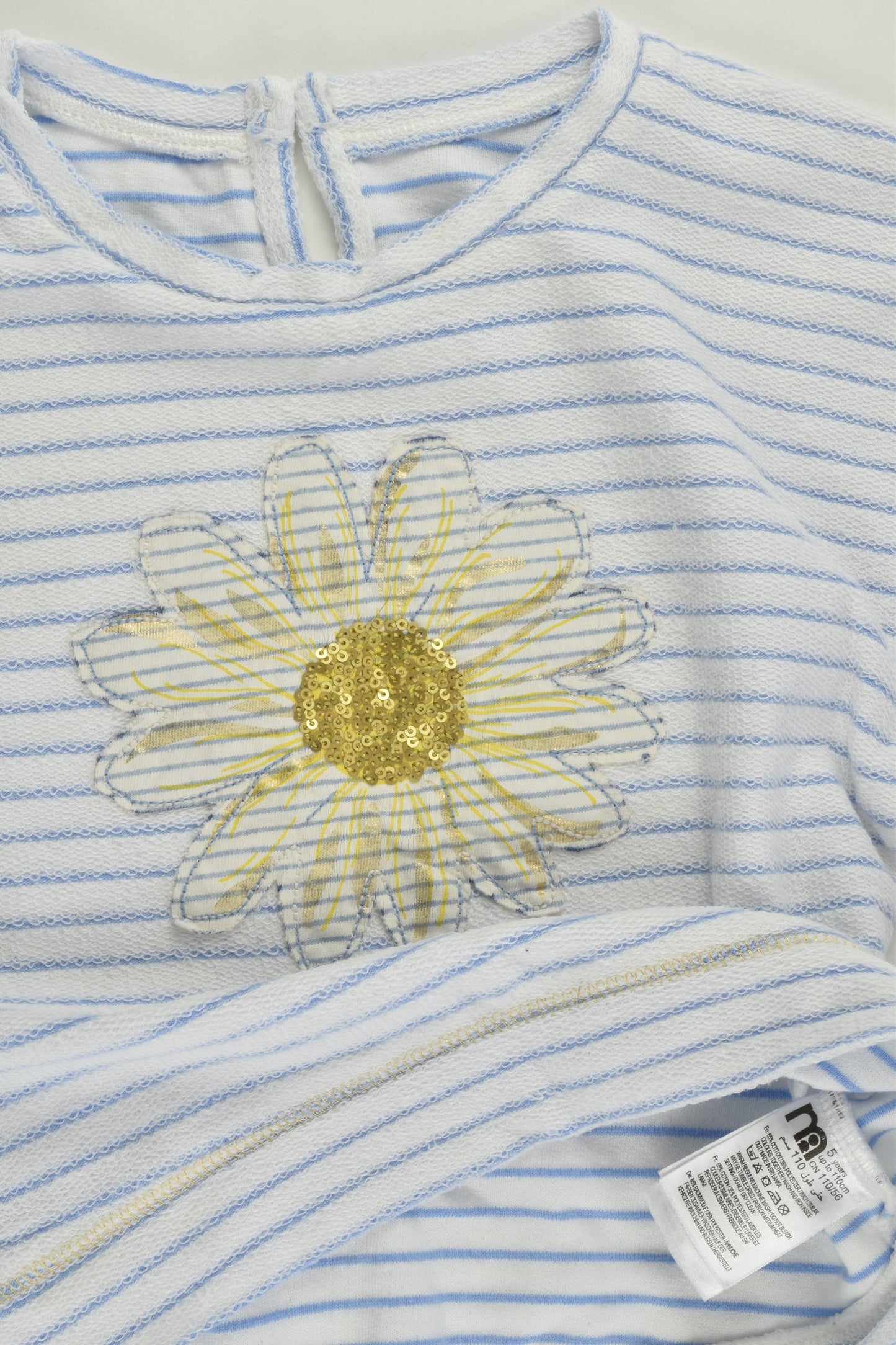 Mothercare Size 5 (Up to 110 cm) Stripes and Flower Sweater