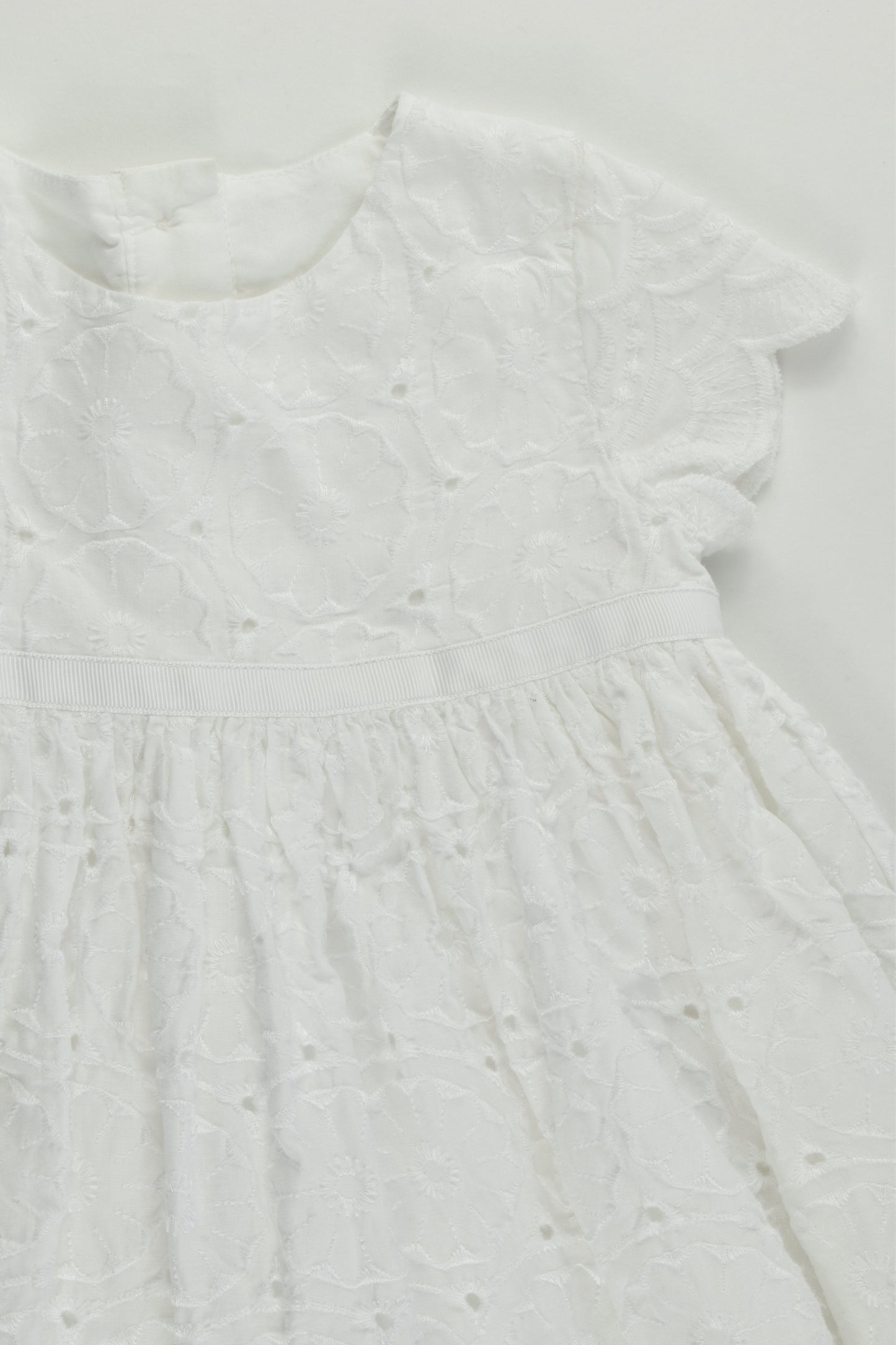 M&S Size 0 (6-9 months, 72 cm) Lined Lace Dress with Matching Bloomers