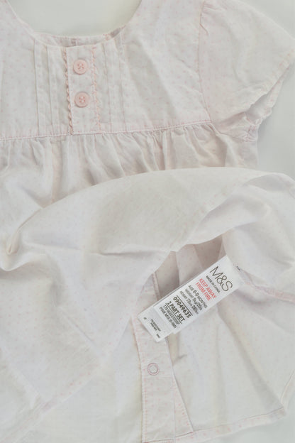 M&S Size 0 (6-9 months) Pink Mix Blouse