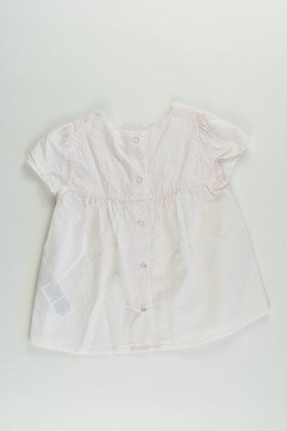 M&S Size 0 (6-9 months) Pink Mix Blouse