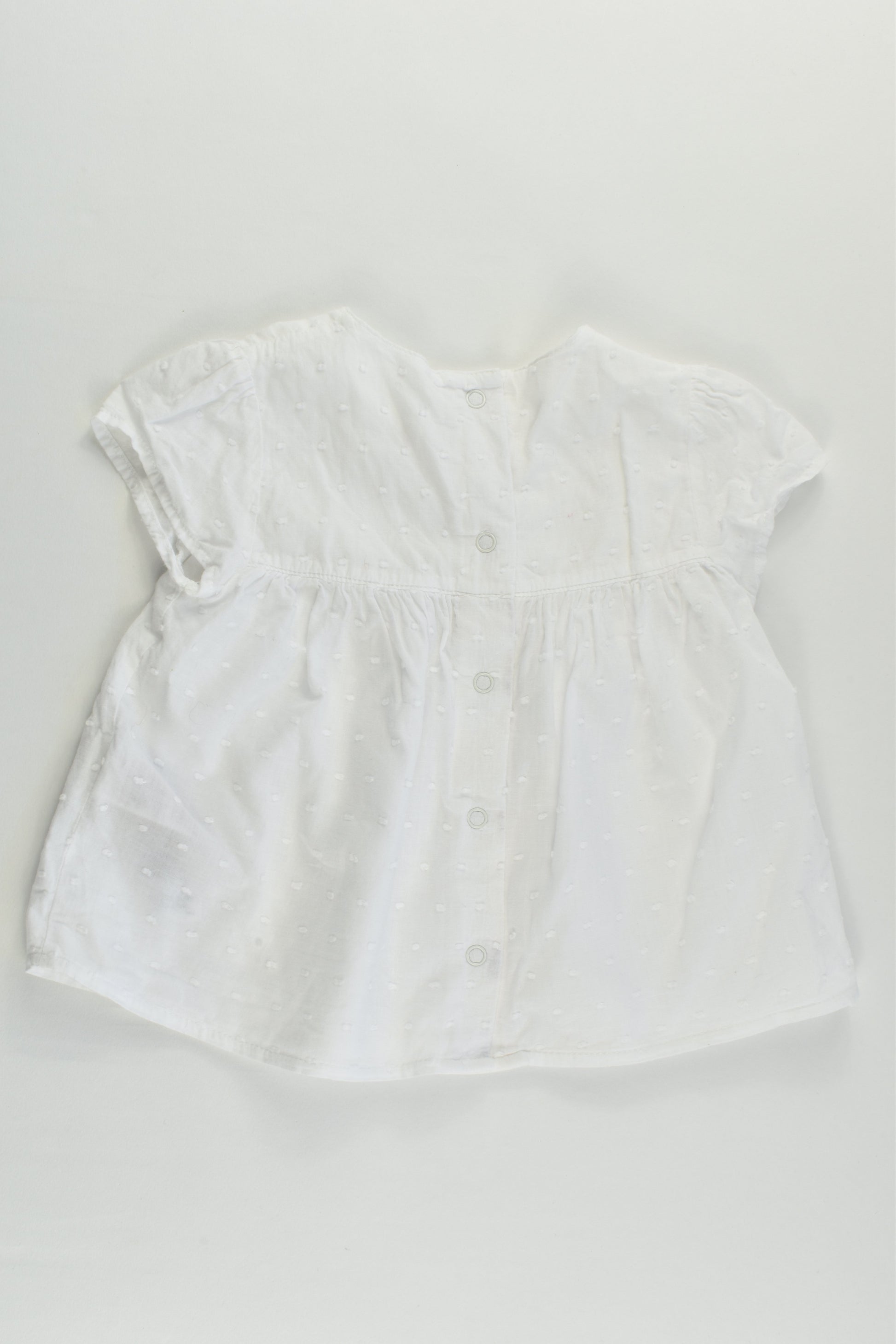 M&S Size 0 (6-9 months) White Blouse