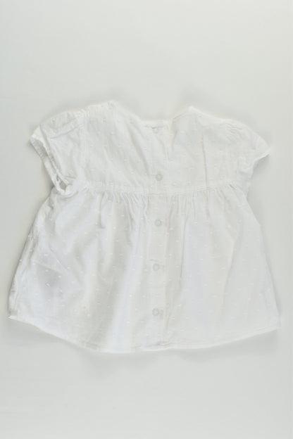 M&S Size 0 (6-9 months) White Blouse