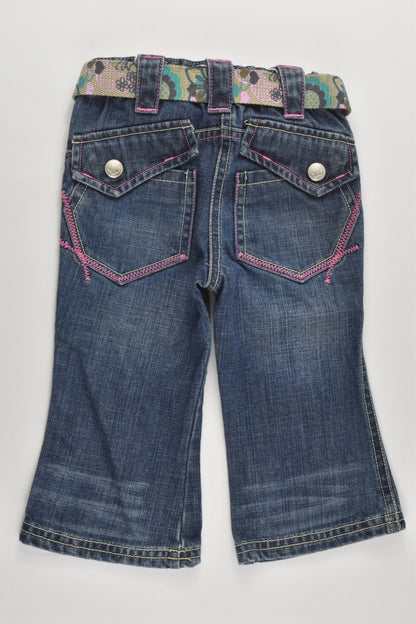 M&S Size 0 (9-12 months) Denim Pants with Belt