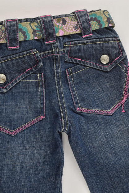 M&S Size 0 (9-12 months) Denim Pants with Belt