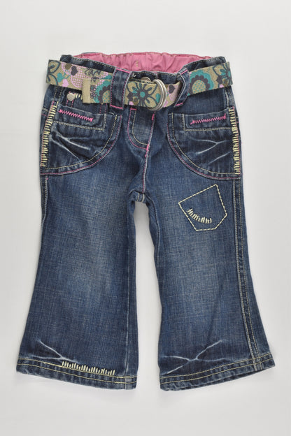 M&S Size 0 (9-12 months) Denim Pants with Belt