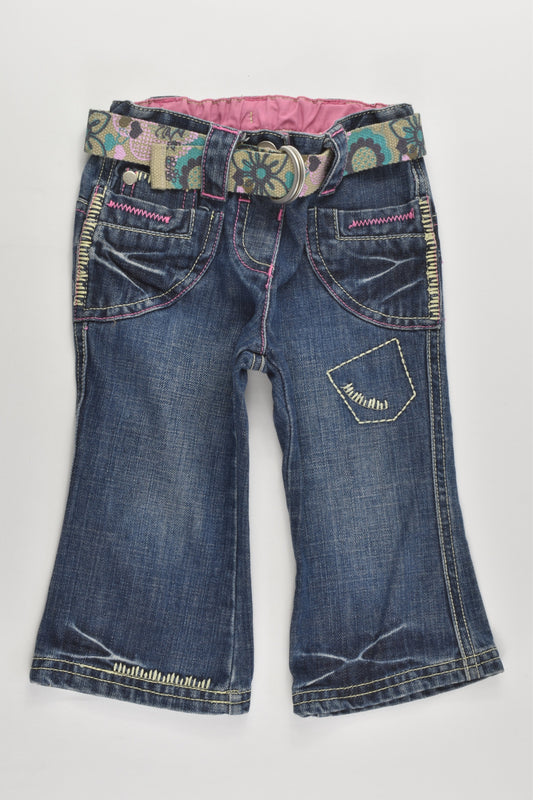 M&S Size 0 (9-12 months) Denim Pants with Belt