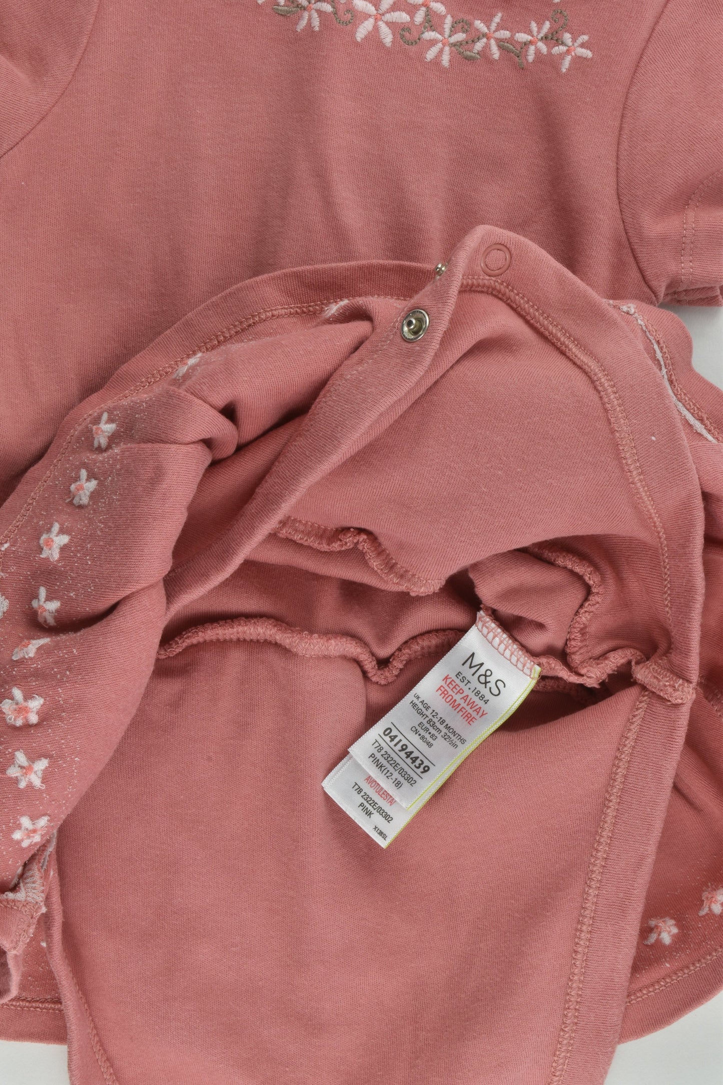 M&S Size 1 (12-18 months) Dress/Bodysuit