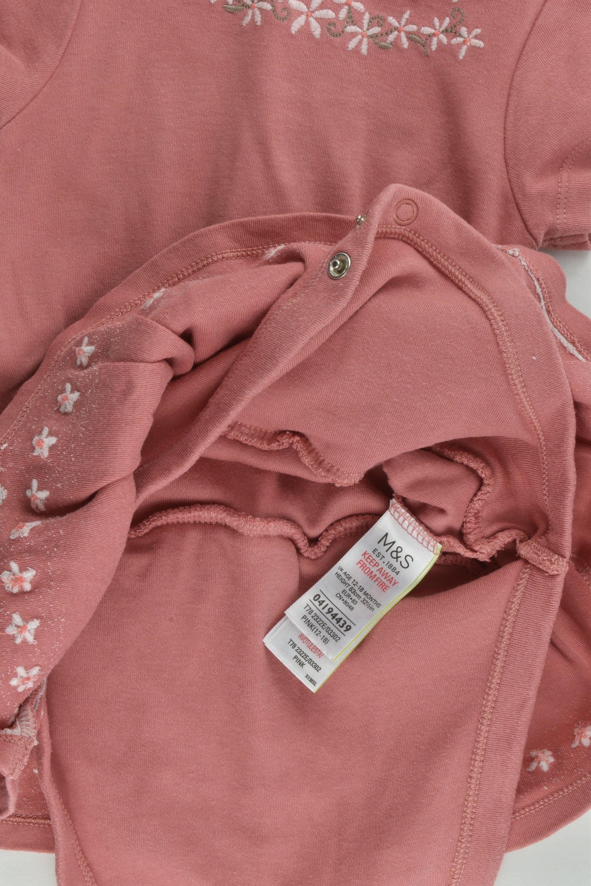 M&S Size 1 (12-18 months) Dress/Bodysuit