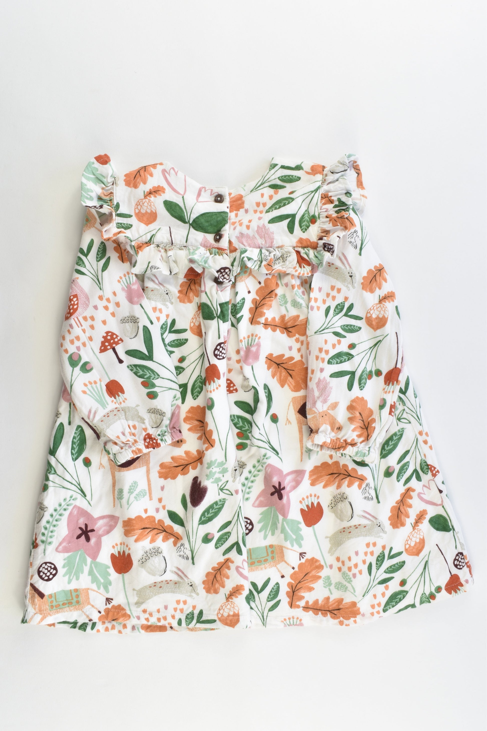 M&S Size 12-18 months Forest Lined Dress and Matching Tights