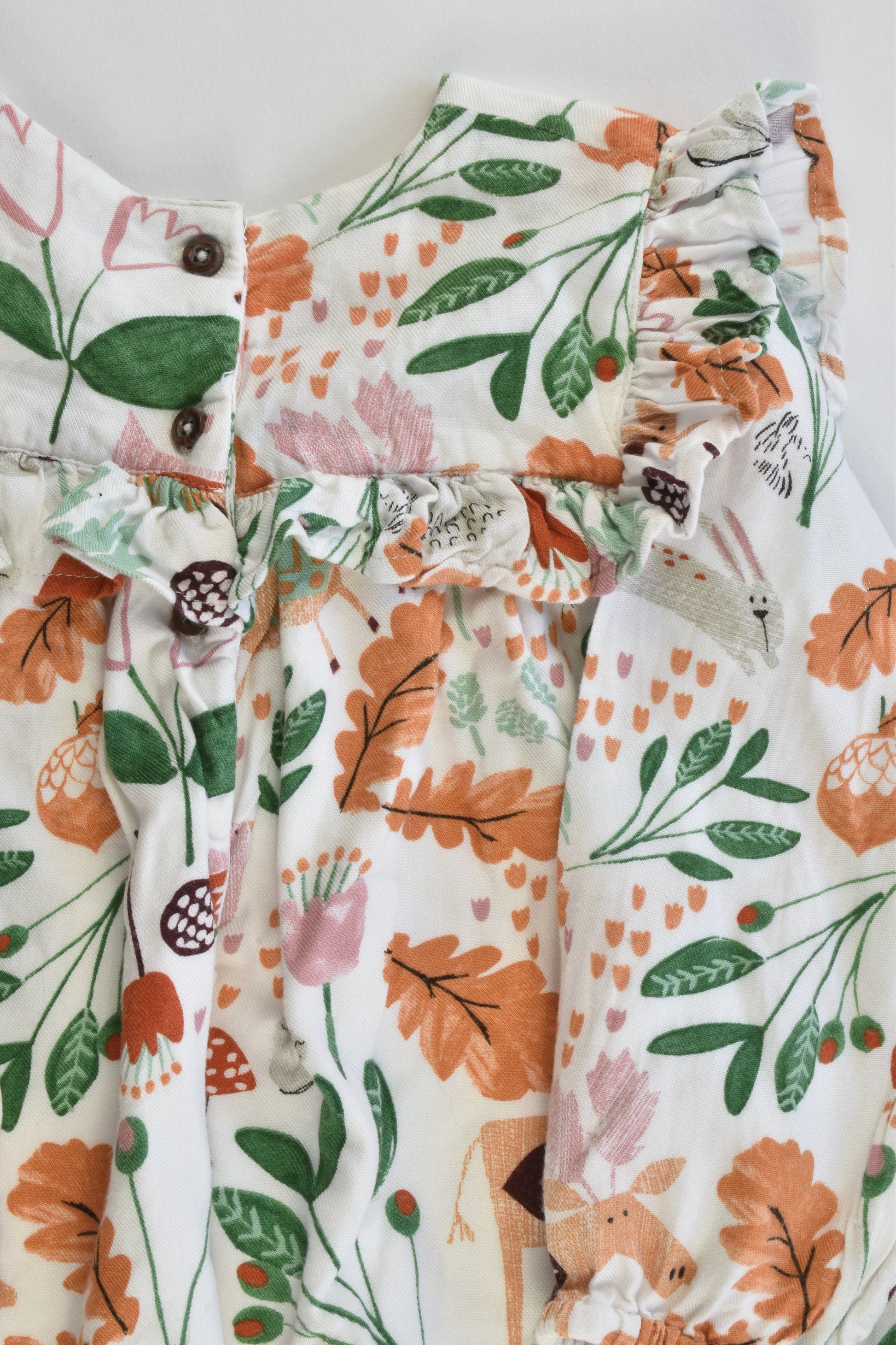 M&S Size 12-18 months Forest Lined Dress and Matching Tights