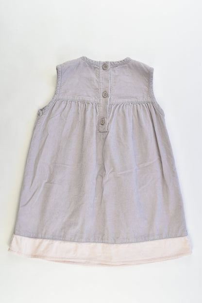 M&S Size 12-18 months Soft Cord Dress, Bodysuit and Tights