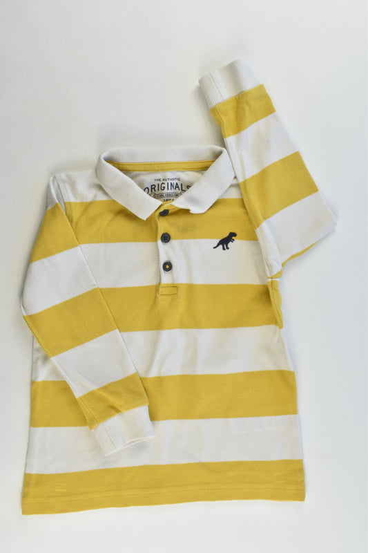 M&S Size 18-24 months (2) Striped Dinosaur Polo Top